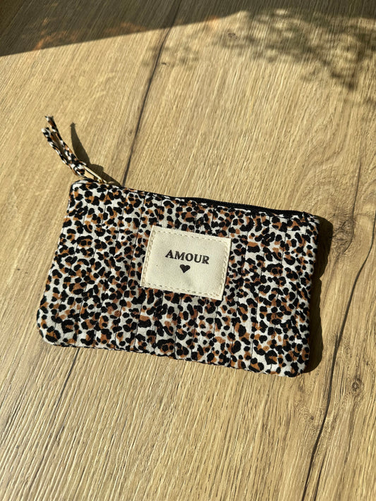 Pochette AMOUR léopard