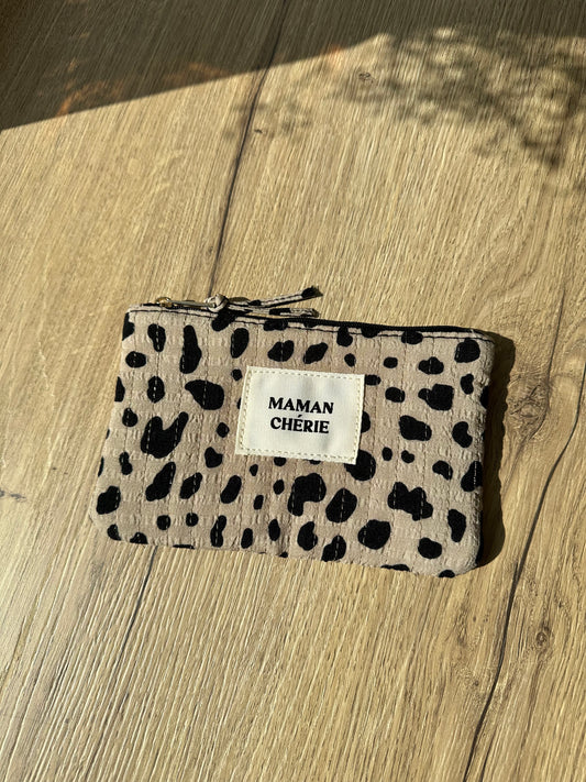 Pochette MAMAN léopard